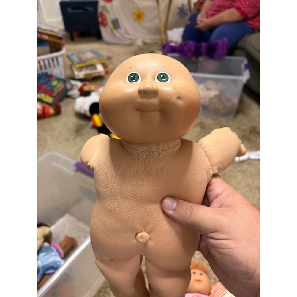 Vintage Cabbage Patch Kids Doll Coleco 1982 Bald Green Eyes Xavier Roberts Dimpl
